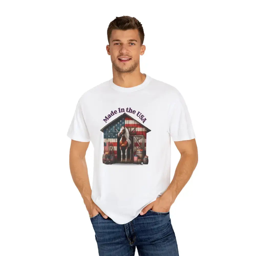 Horse Graphic T-Shirt, USA Patriotic Tee for Horse Lovers