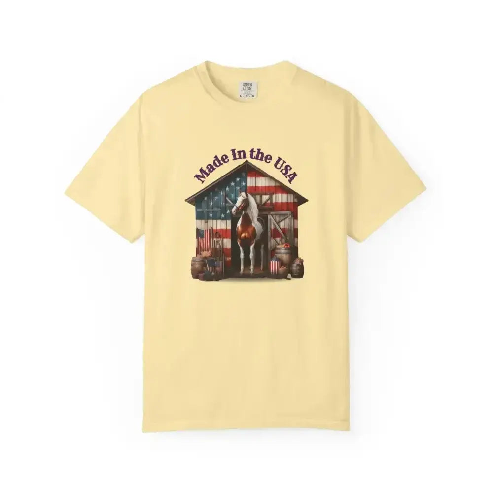 Horse Graphic T-Shirt, USA Patriotic Tee for Horse Lovers