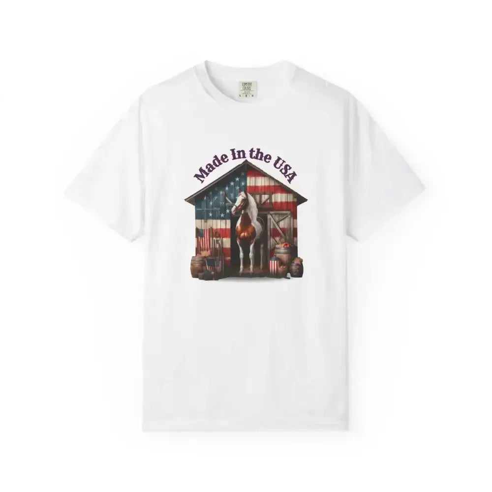 Horse Graphic T-Shirt, USA Patriotic Tee for Horse Lovers