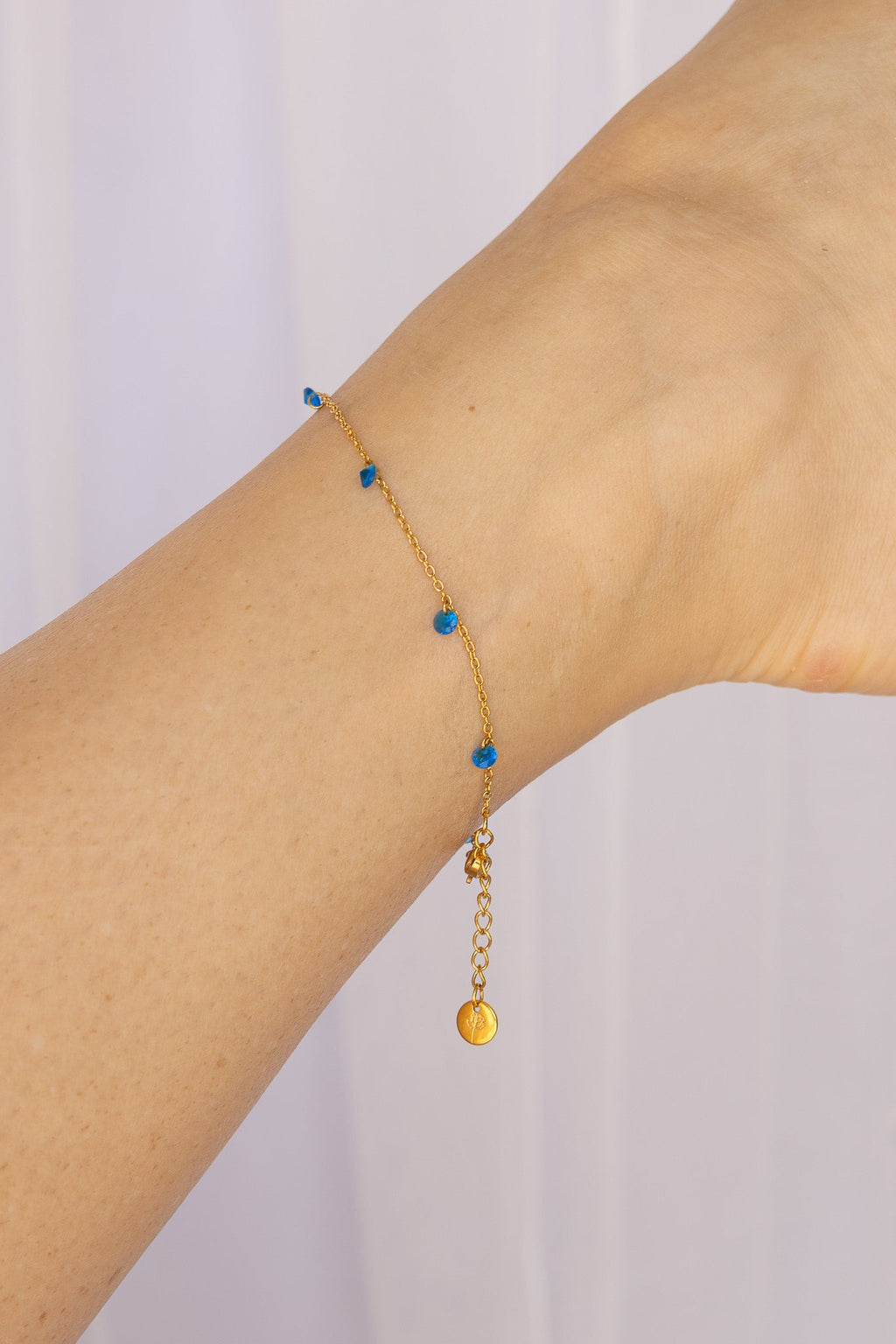 Madison Anklet in Blue - Quarter Circle AK Boutique