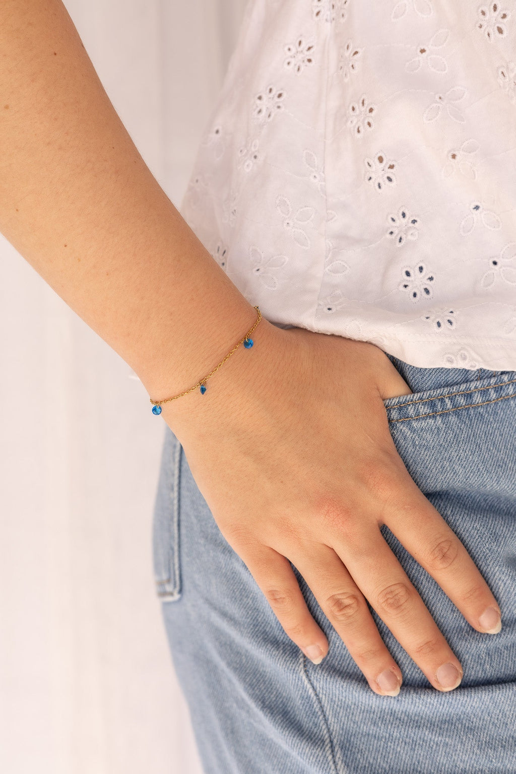 Madison Bracelet in Blue - Quarter Circle AK Boutique