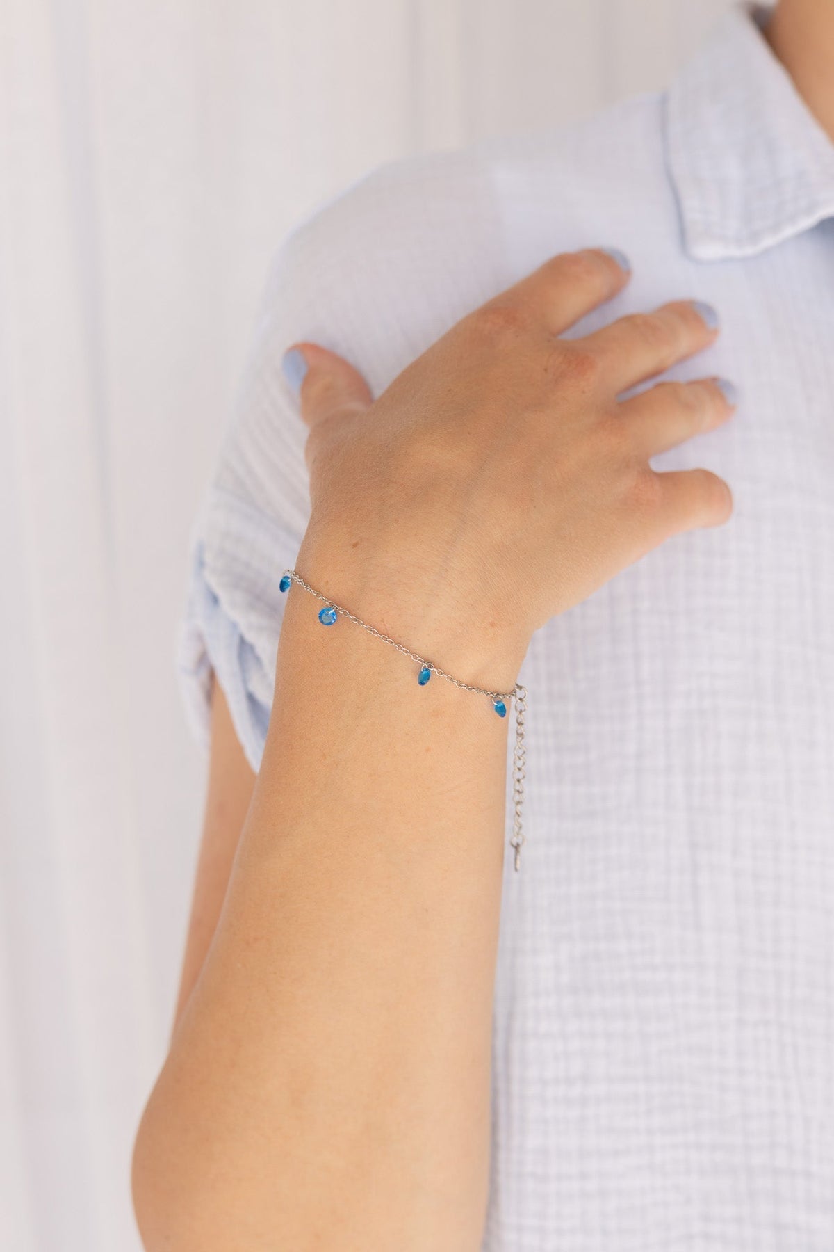 Madison Bracelet in Blue - Quarter Circle AK Boutique