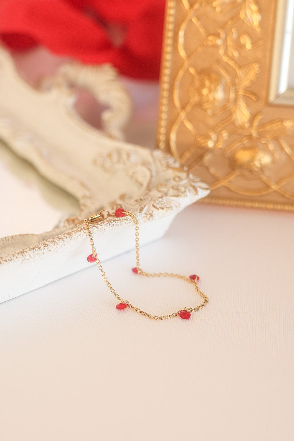 Madison Bracelet in Red - Quarter Circle AK Boutique