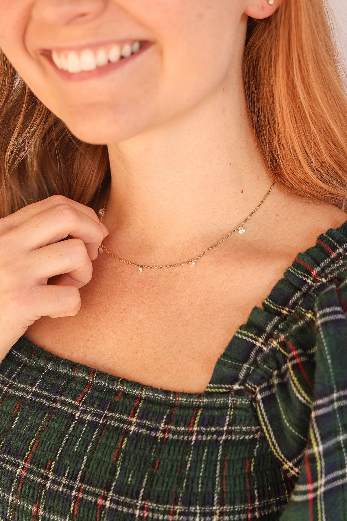 Madison Necklace - Quarter Circle AK Boutique