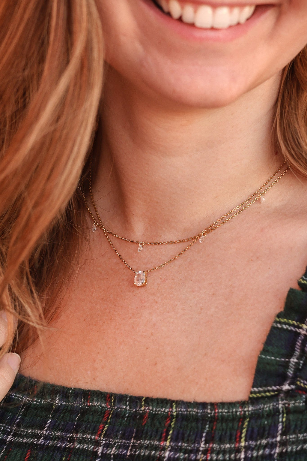 Madison Necklace - Quarter Circle AK Boutique