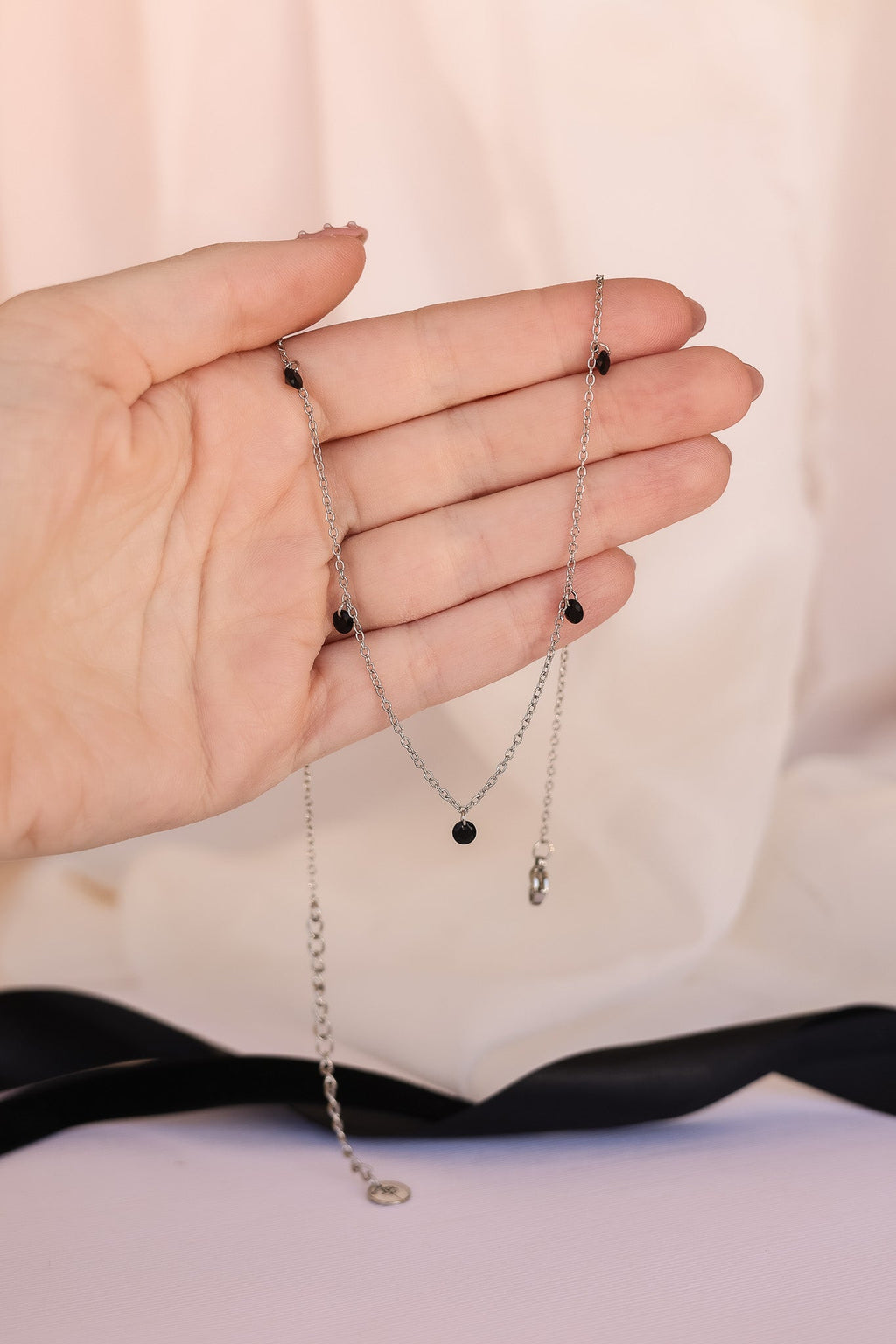 Madison Necklace in Black - Quarter Circle AK Boutique