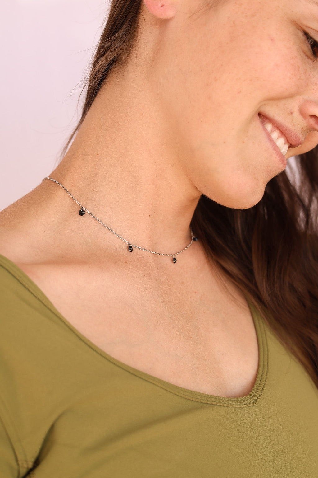 Madison Necklace in Black - Quarter Circle AK Boutique