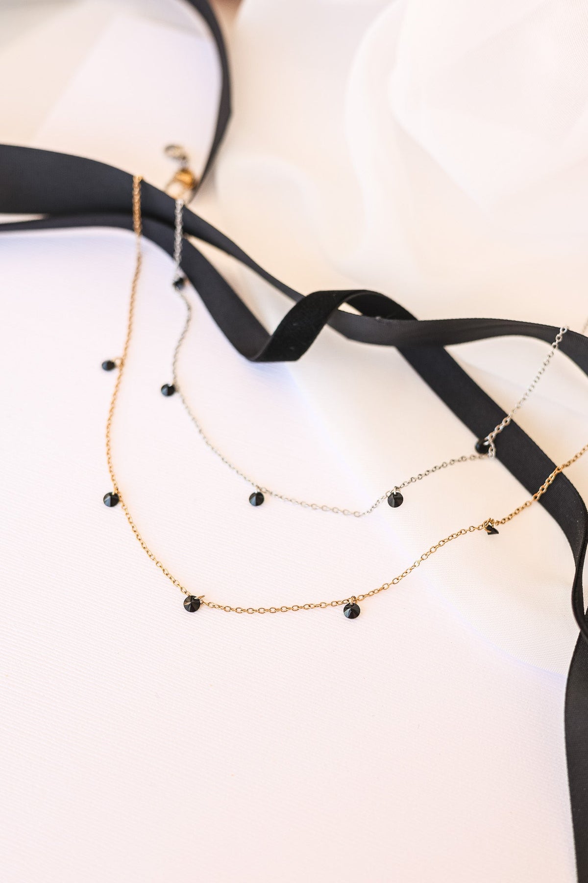 Madison Necklace in Black - Quarter Circle AK Boutique