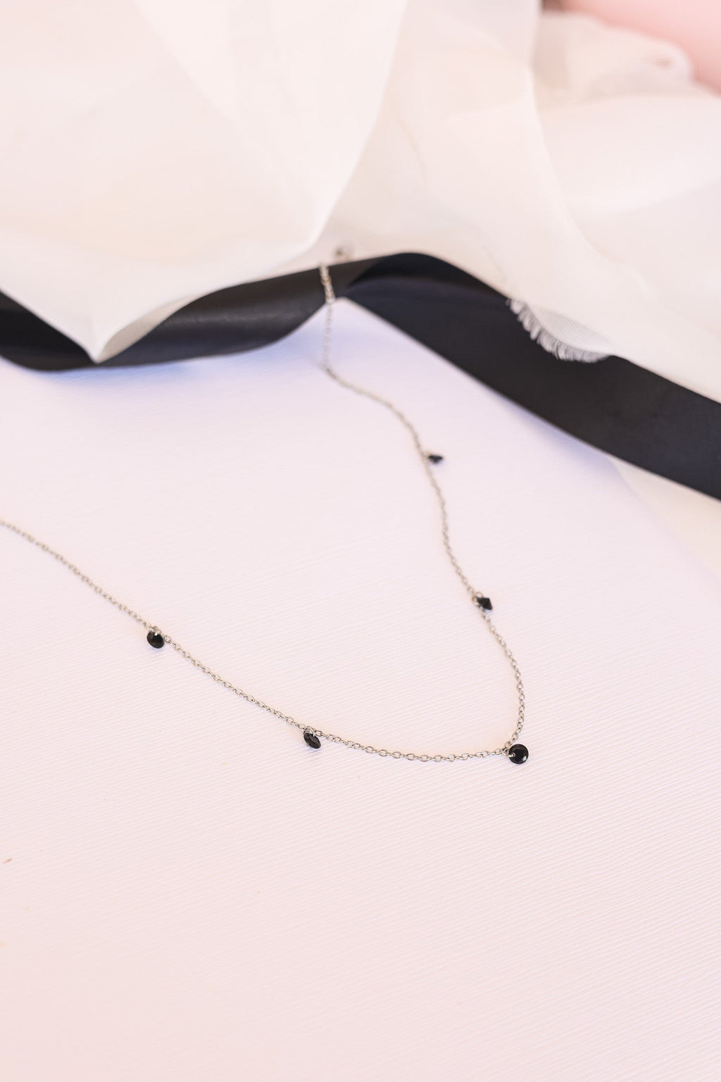 Madison Necklace in Black - Quarter Circle AK Boutique