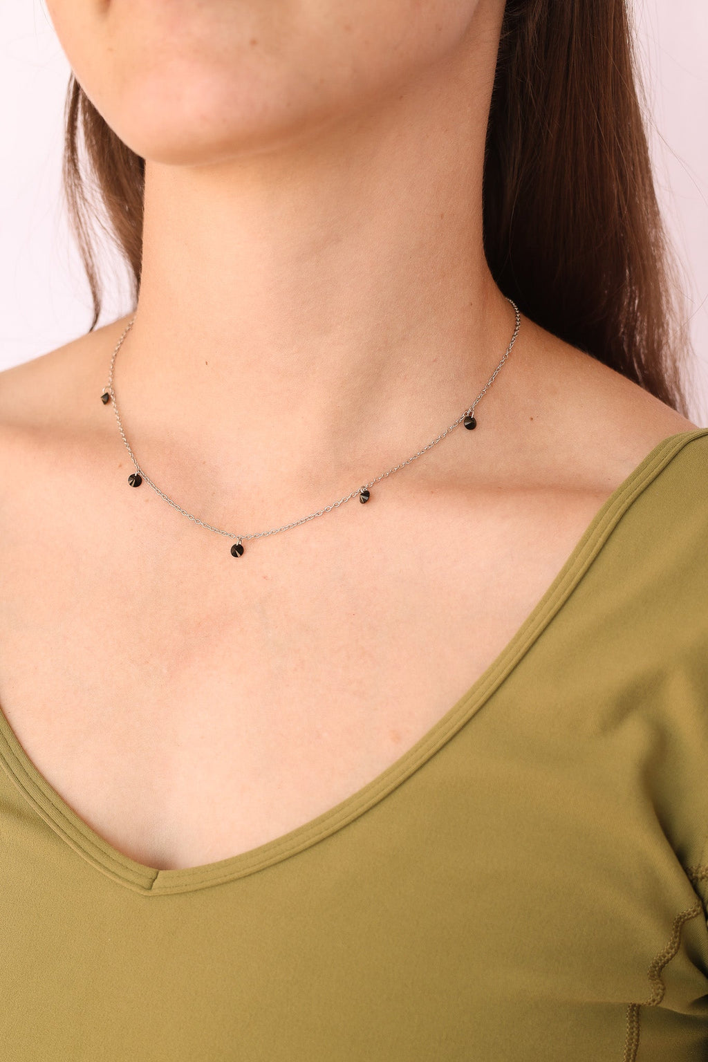 Madison Necklace in Black - Quarter Circle AK Boutique