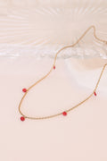 Madison Necklace in Red - Quarter Circle AK Boutique