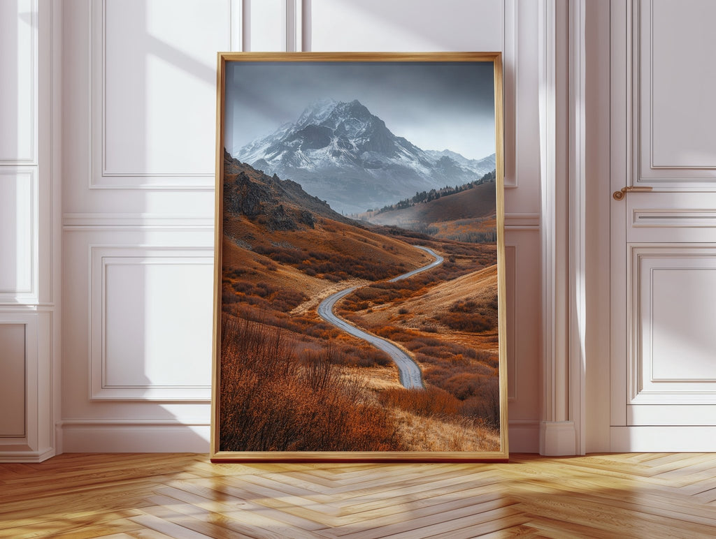 Majestic Mountain Autumn Road - Quarter Circle AK Boutique