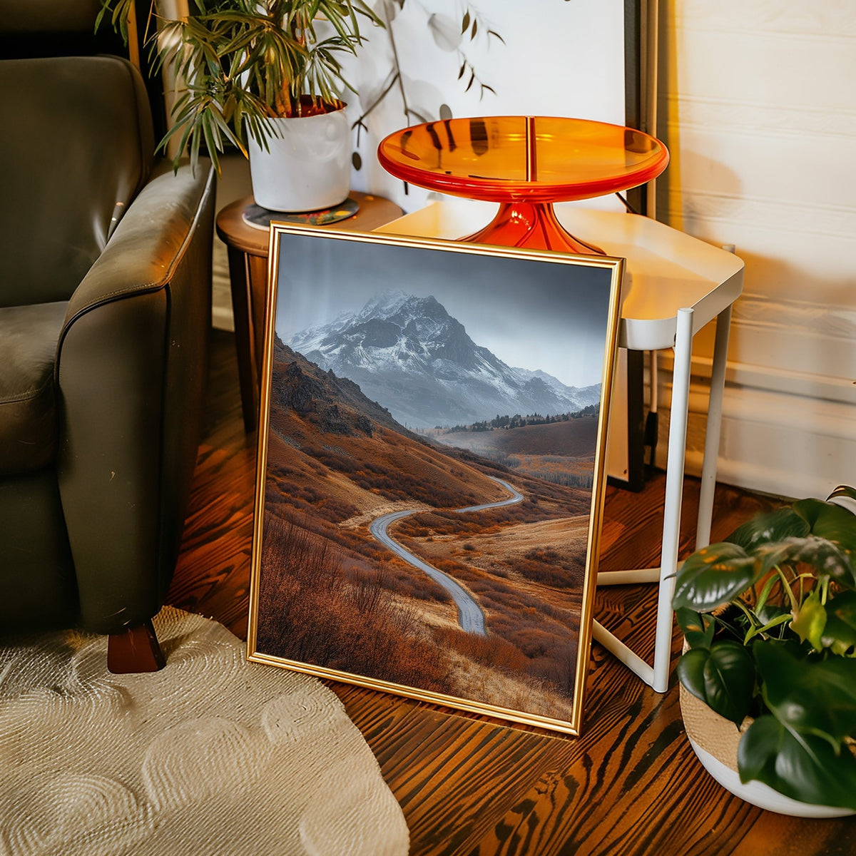 Majestic Mountain Autumn Road - Quarter Circle AK Boutique