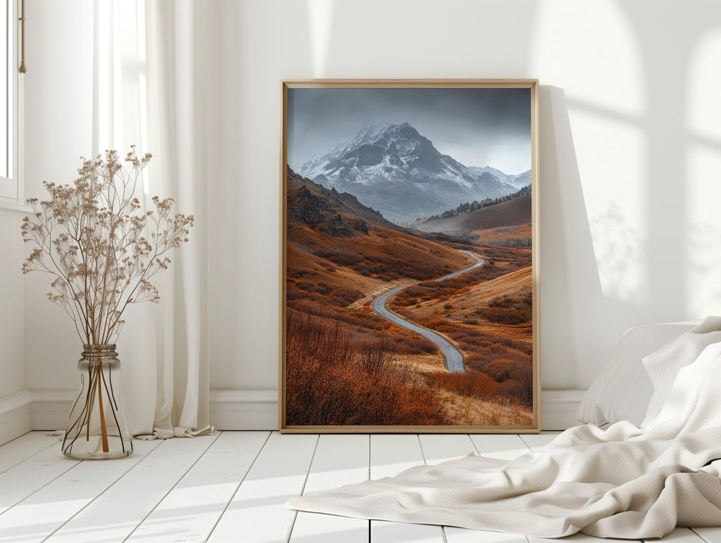 Majestic Mountain Autumn Road - Quarter Circle AK Boutique