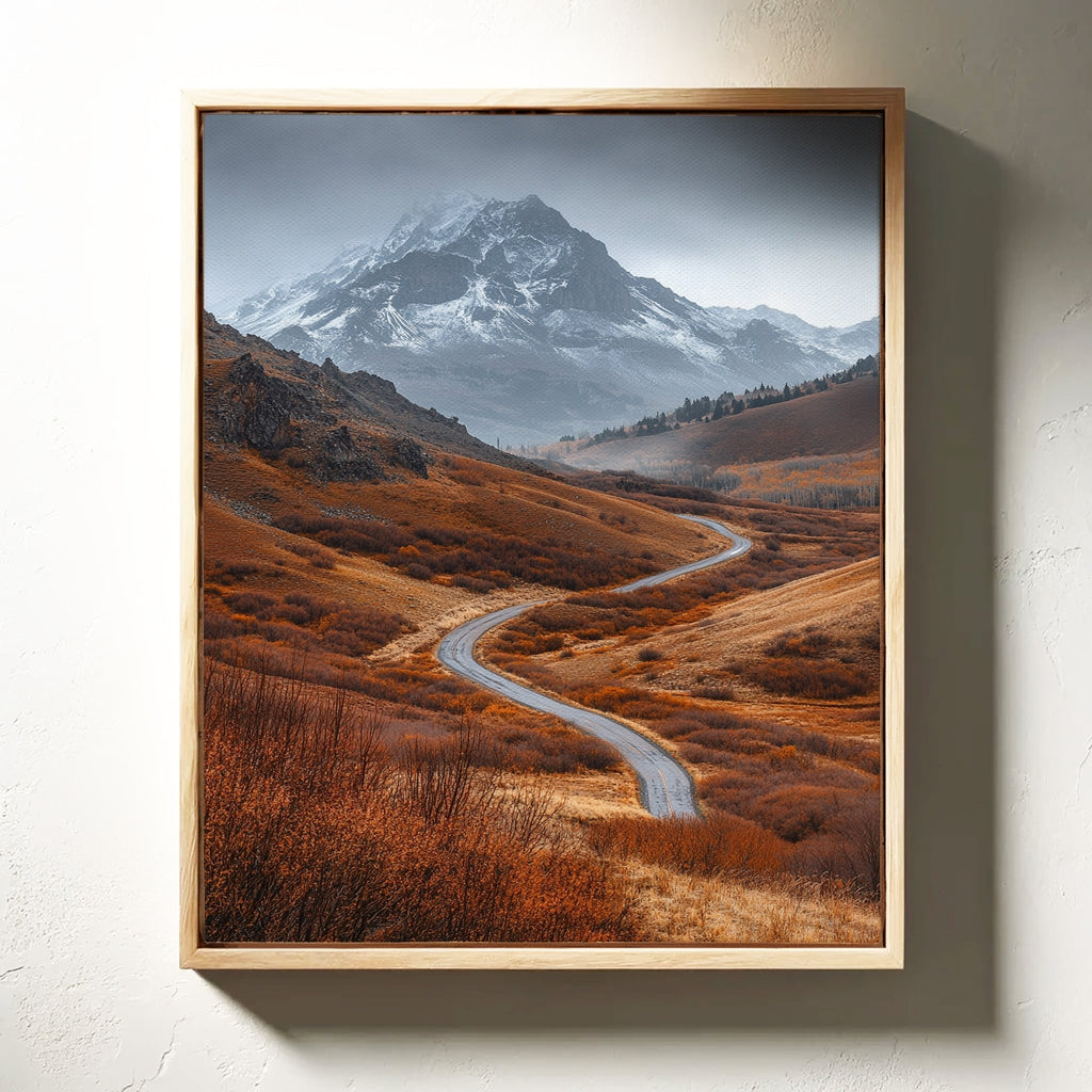 Majestic Mountain Autumn Road - Quarter Circle AK Boutique