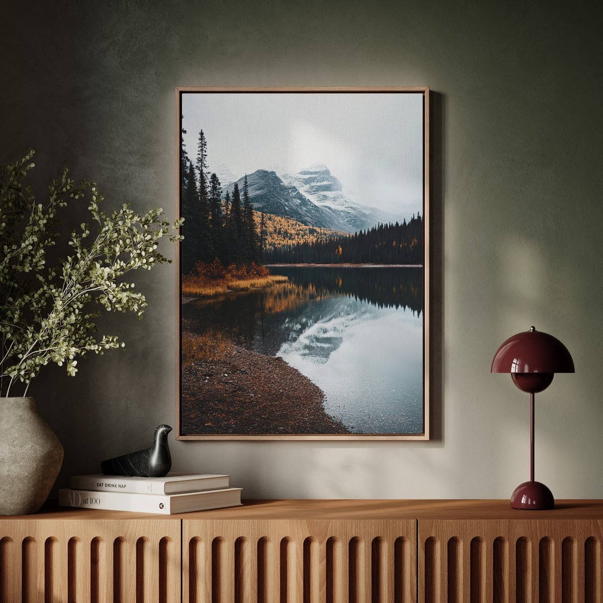 Majestic Mountain Reflection Art Print - Quarter Circle AK Boutique