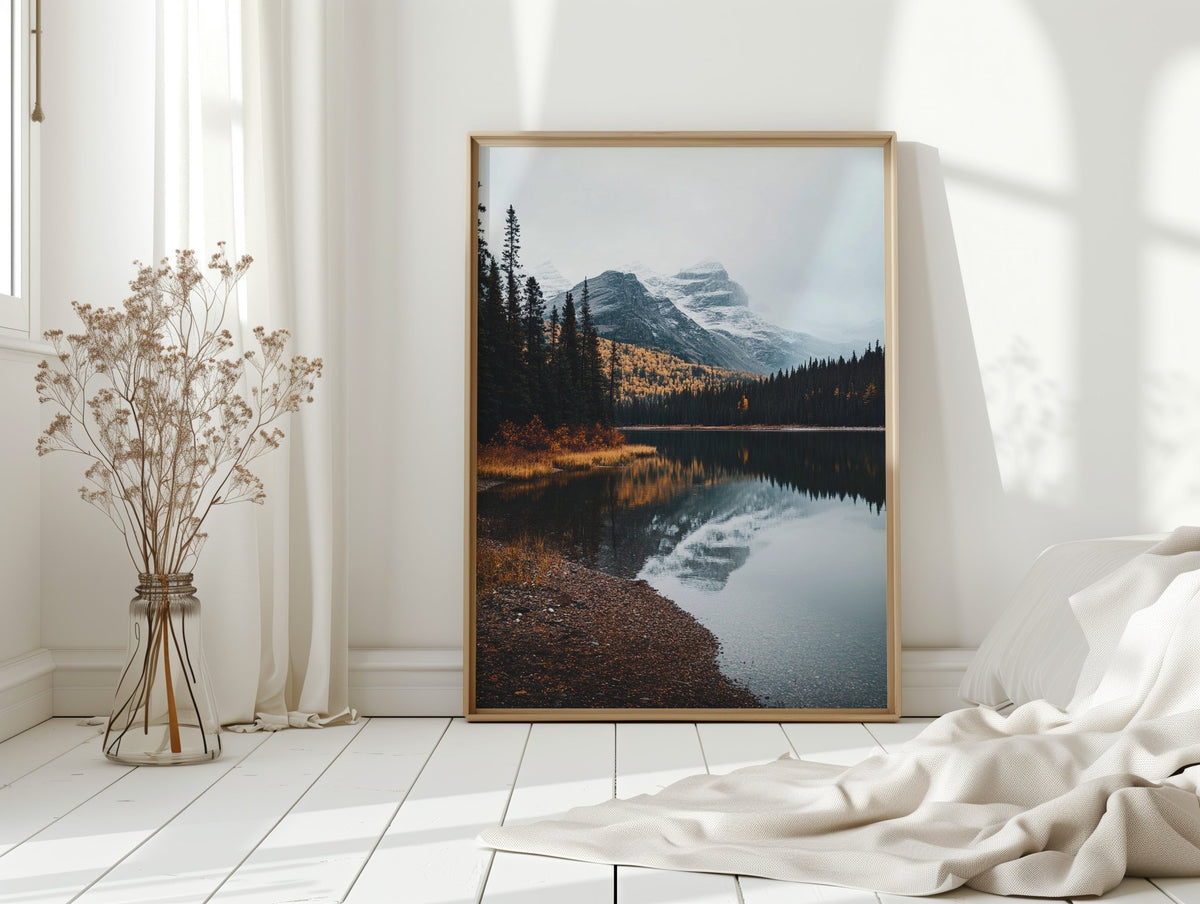 Majestic Mountain Reflection Art Print - Quarter Circle AK Boutique
