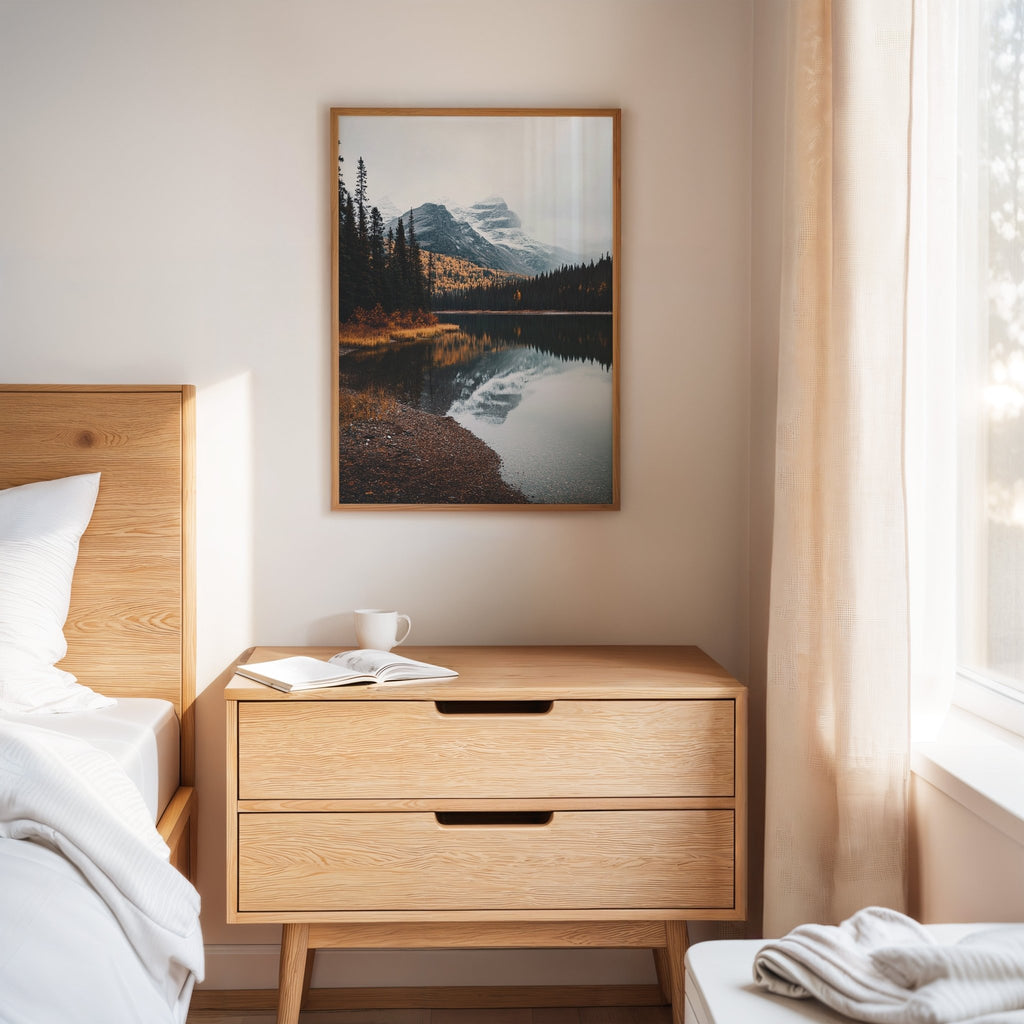 Majestic Mountain Reflection Art Print - Quarter Circle AK Boutique