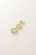Micro Opal Hoop - Quarter Circle AK Boutique