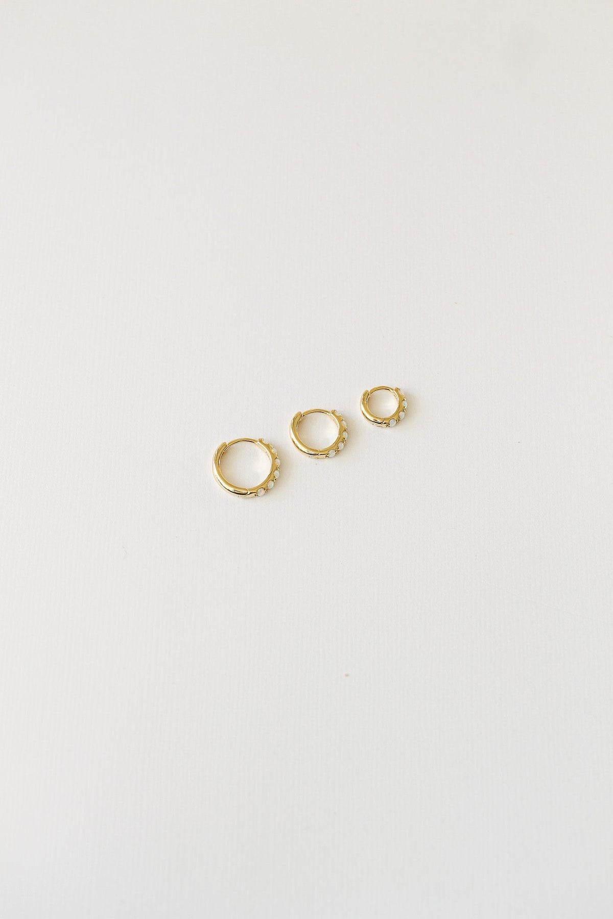 Micro Opal Hoop - Quarter Circle AK Boutique