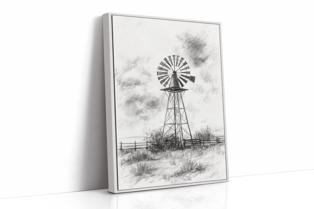 Monochrome Windmill - Quarter Circle AK Boutique