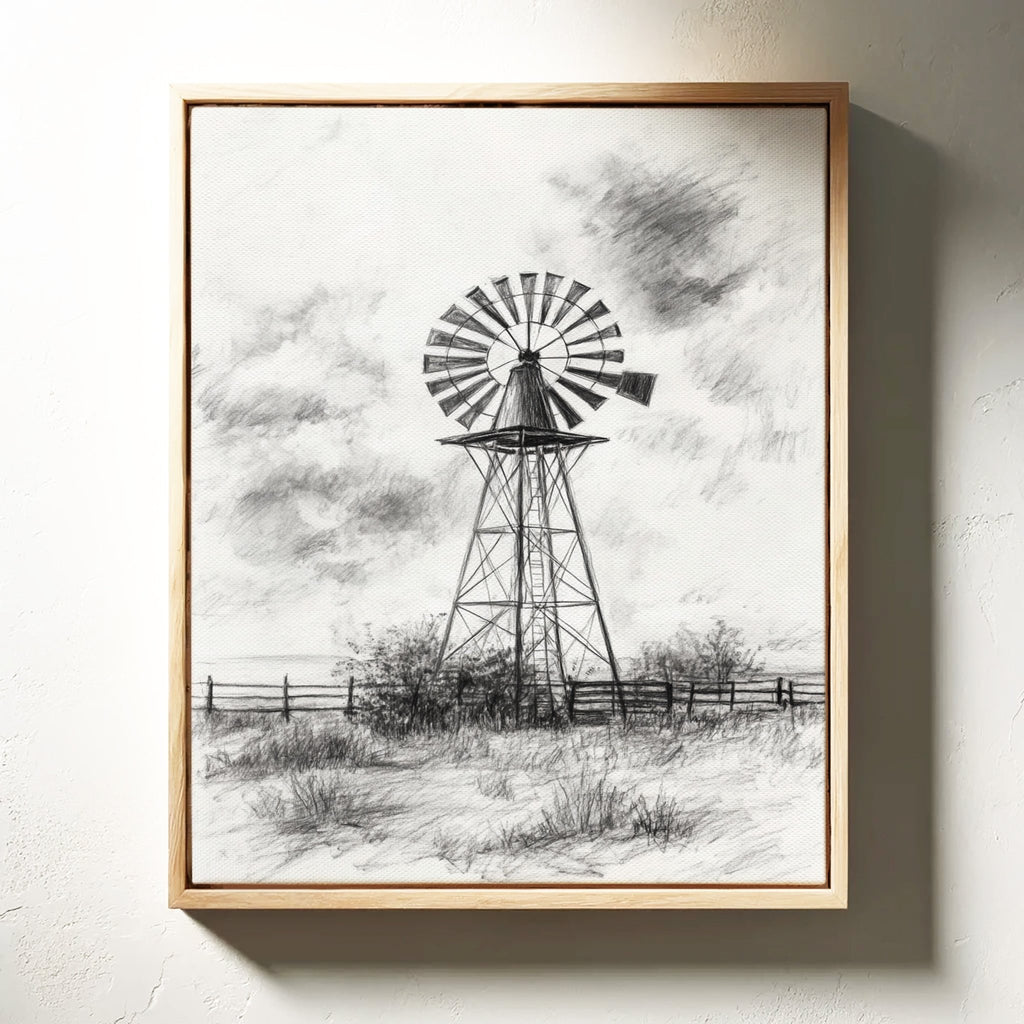 Monochrome Windmill - Quarter Circle AK Boutique