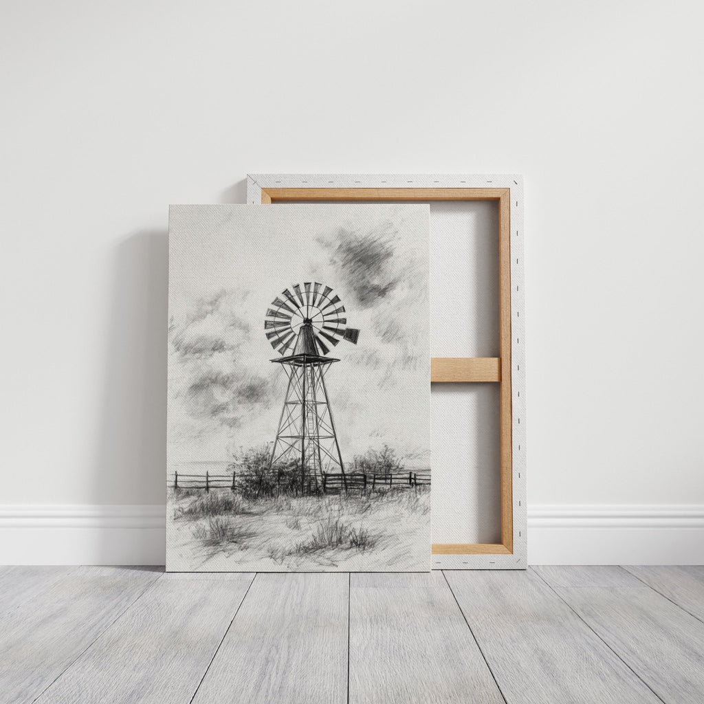 Monochrome Windmill - Quarter Circle AK Boutique