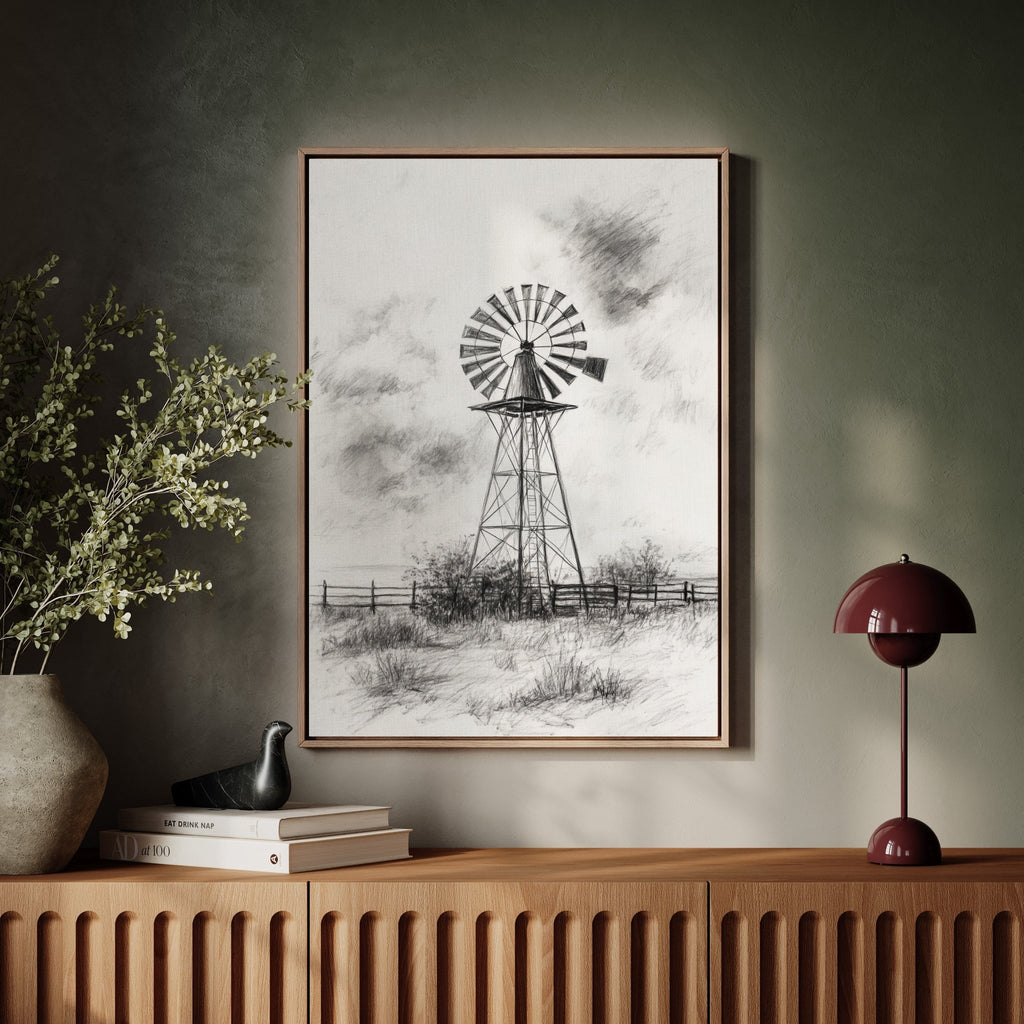 Monochrome Windmill - Quarter Circle AK Boutique