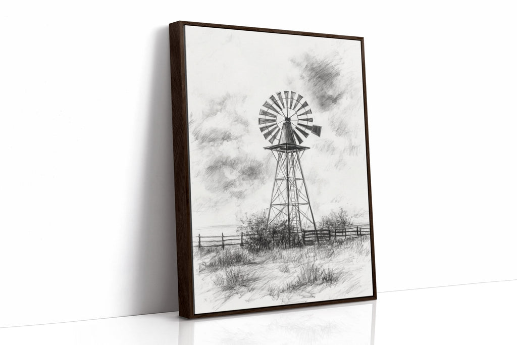 Monochrome Windmill - Quarter Circle AK Boutique