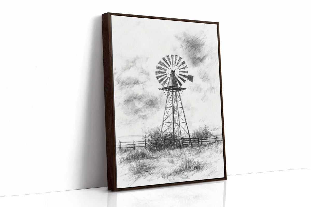 Monochrome Windmill - Quarter Circle AK Boutique