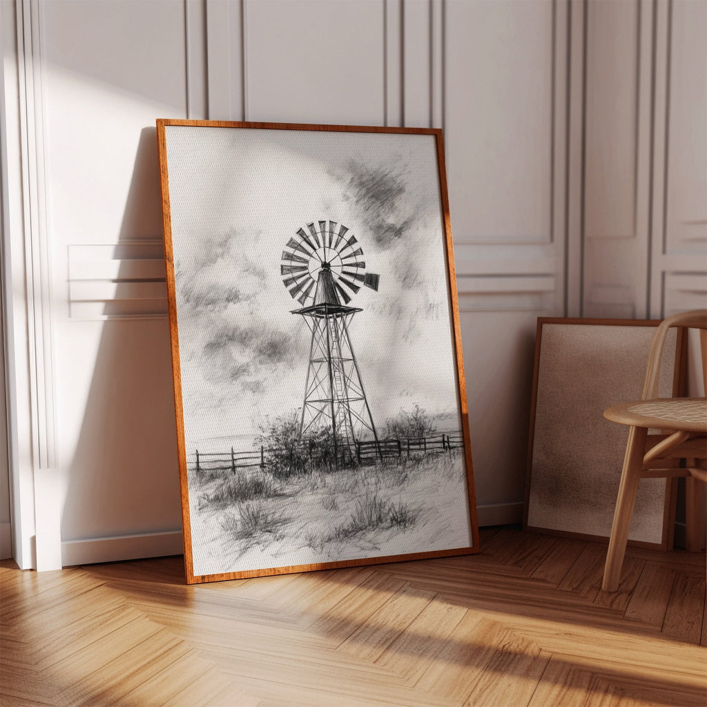 Monochrome Windmill - Quarter Circle AK Boutique