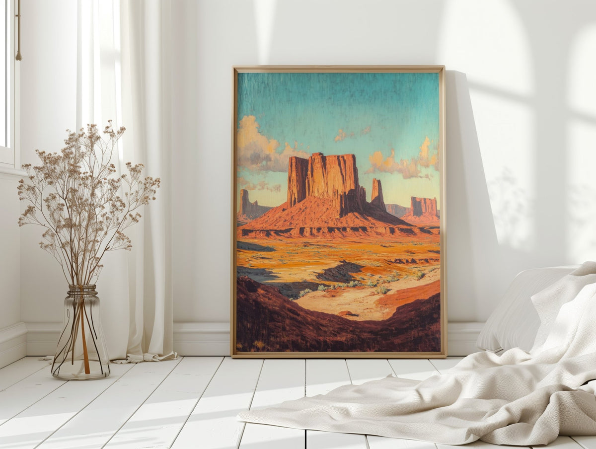 Monument Valley Buttes Canvas – Western Desert Wall Art - Quarter Circle AK Boutique