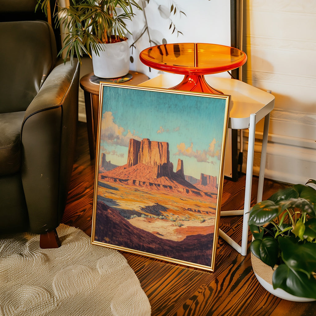 Monument Valley Buttes Canvas – Western Desert Wall Art - Quarter Circle AK Boutique