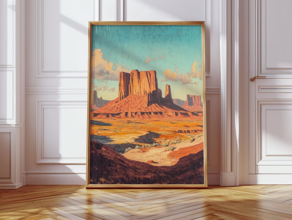 Monument Valley Buttes Canvas – Western Desert Wall Art - Quarter Circle AK Boutique