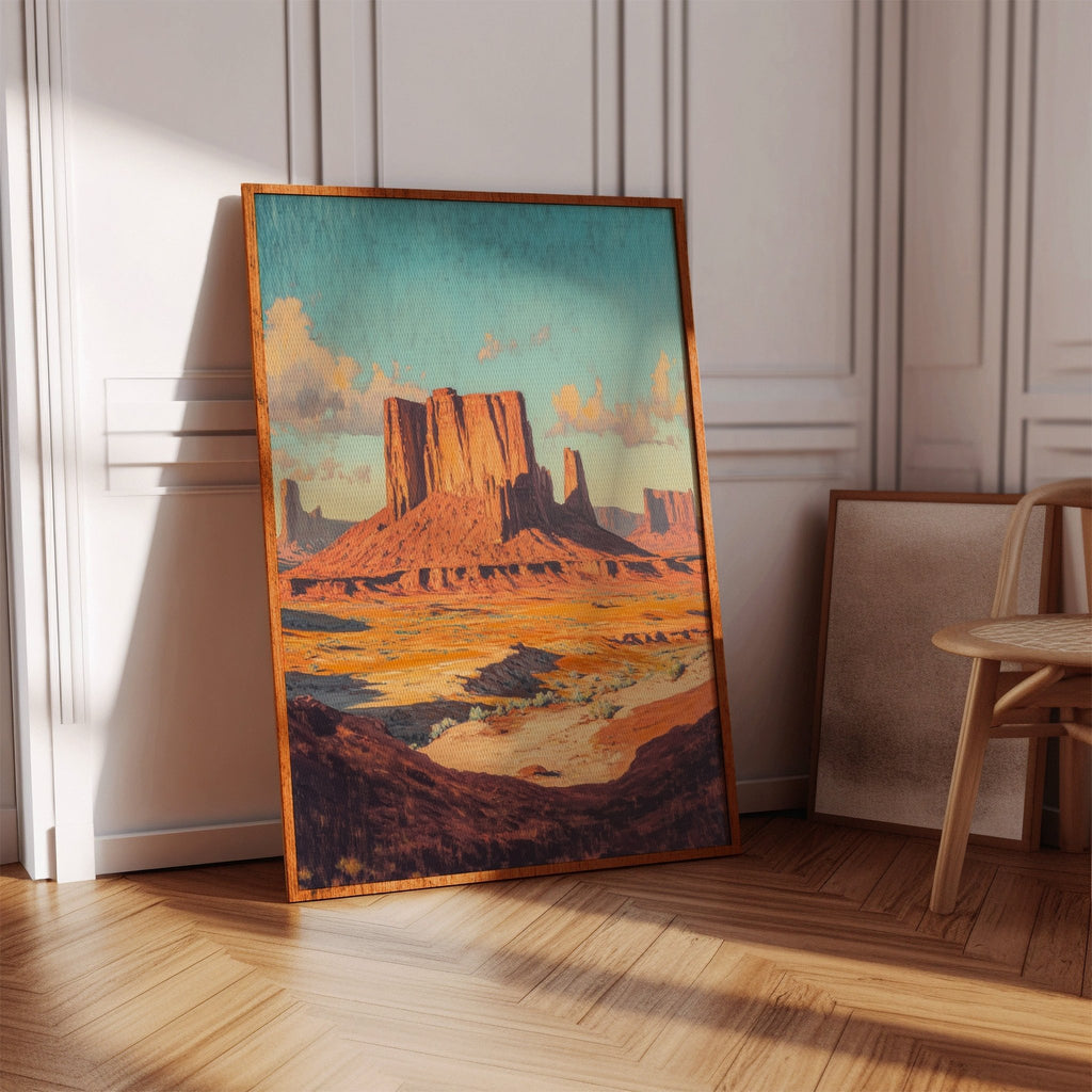 Monument Valley Buttes Canvas – Western Desert Wall Art - Quarter Circle AK Boutique