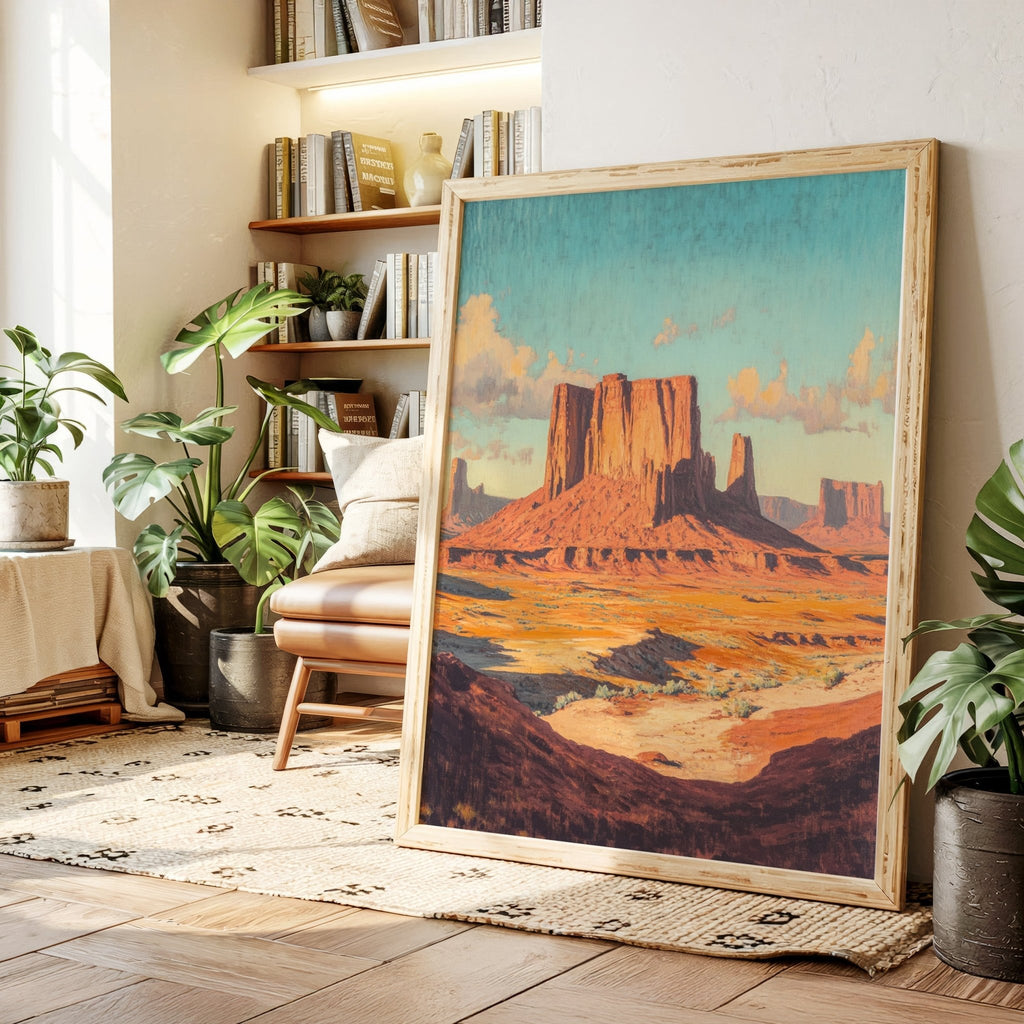 Monument Valley Buttes Canvas – Western Desert Wall Art - Quarter Circle AK Boutique