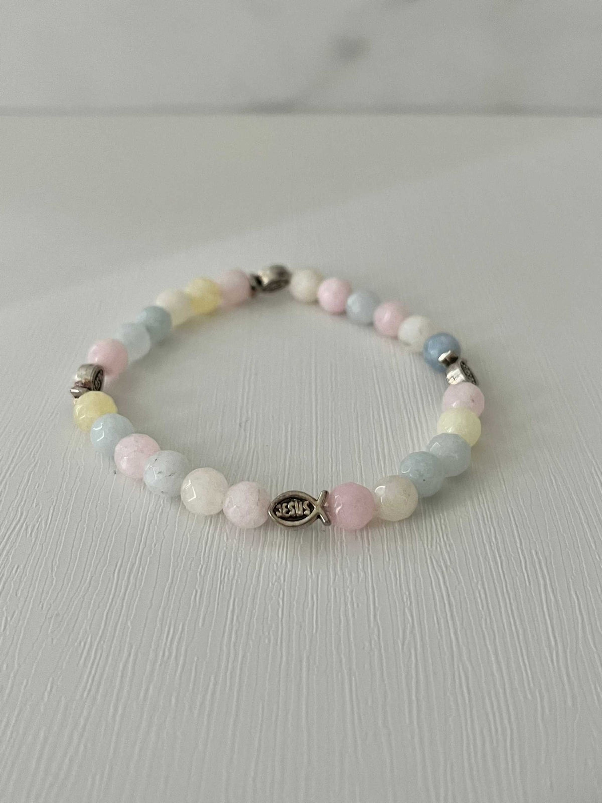 Multicolor Bead Bracelet – Handmade Christian Jewelry - Quarter Circle AK Boutique