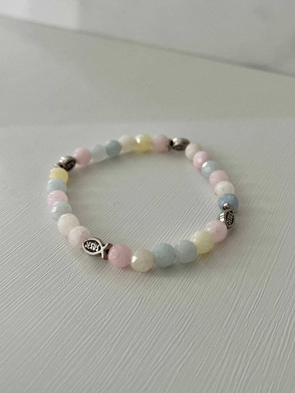 Multicolor Bead Bracelet – Handmade Christian Jewelry - Quarter Circle AK Boutique