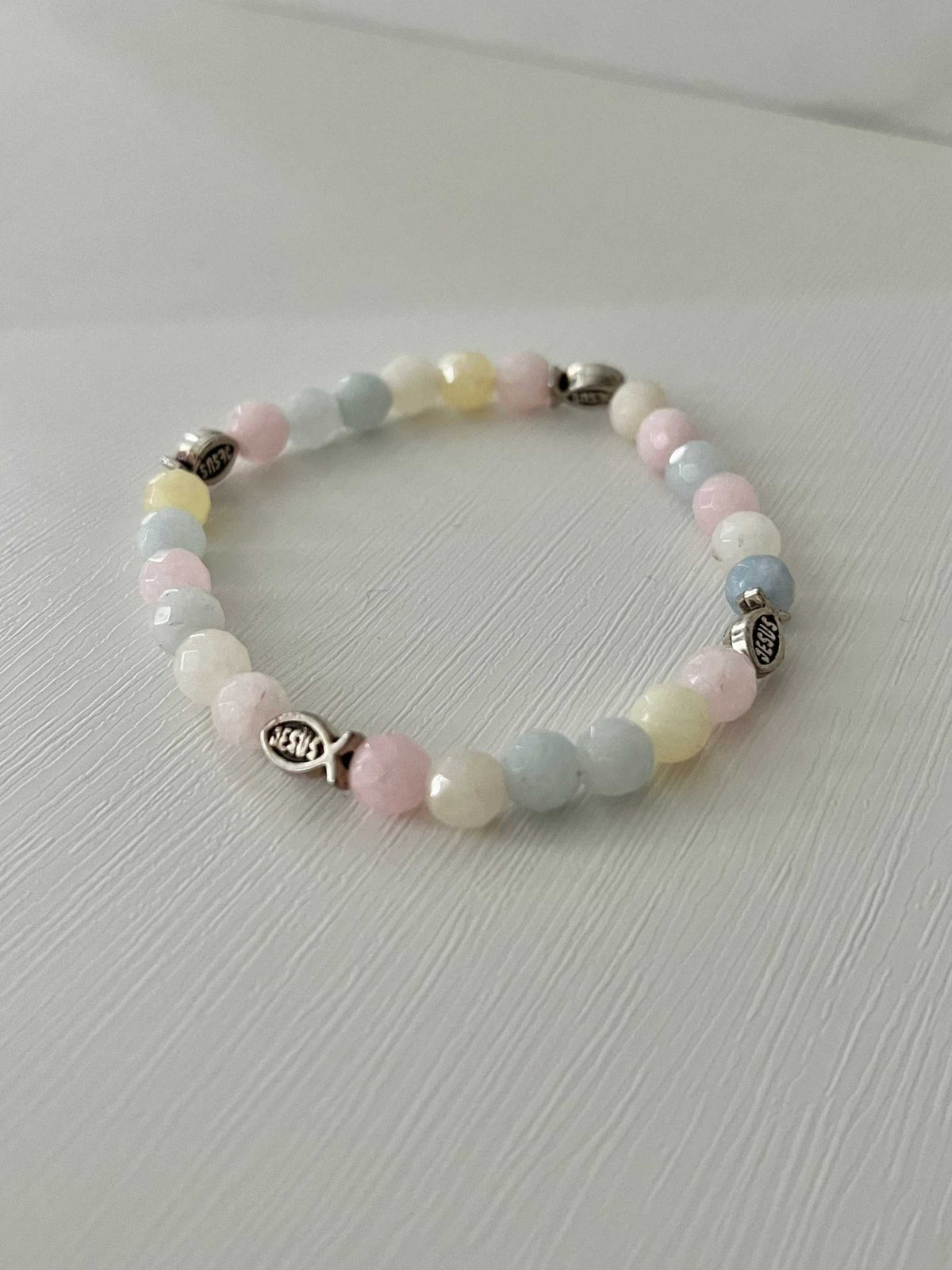 Multicolor Bead Bracelet – Handmade Christian Jewelry - Quarter Circle AK Boutique