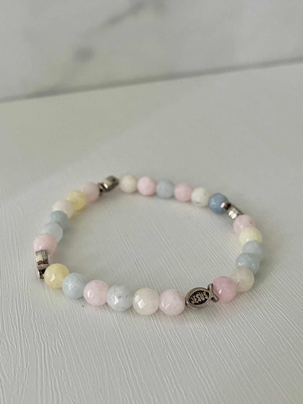 Multicolor Bead Bracelet – Handmade Christian Jewelry - Quarter Circle AK Boutique