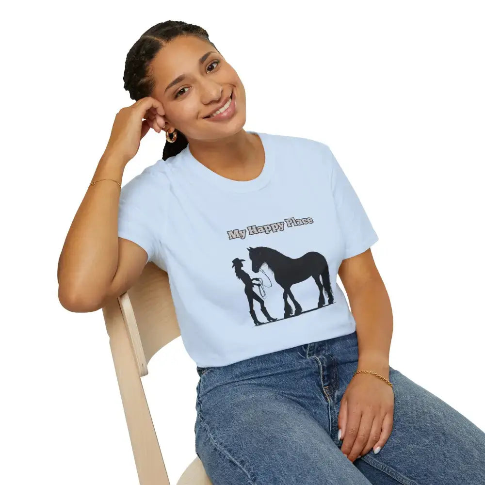 My Happy Place T-Shirt, Horse Lover Shirt, Western Tee, Farm Apparel