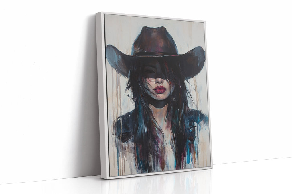 Mystic Cowgirl Canvas – Moody Western Woman Wall Art - Quarter Circle AK Boutique
