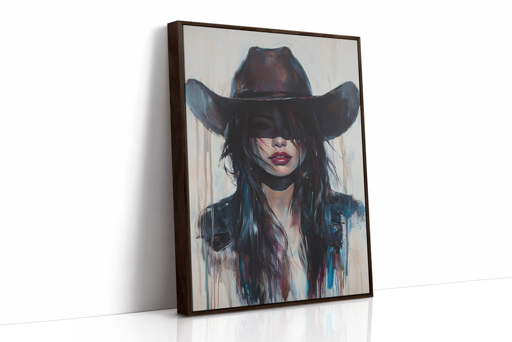 Mystic Cowgirl Canvas – Moody Western Woman Wall Art - Quarter Circle AK Boutique