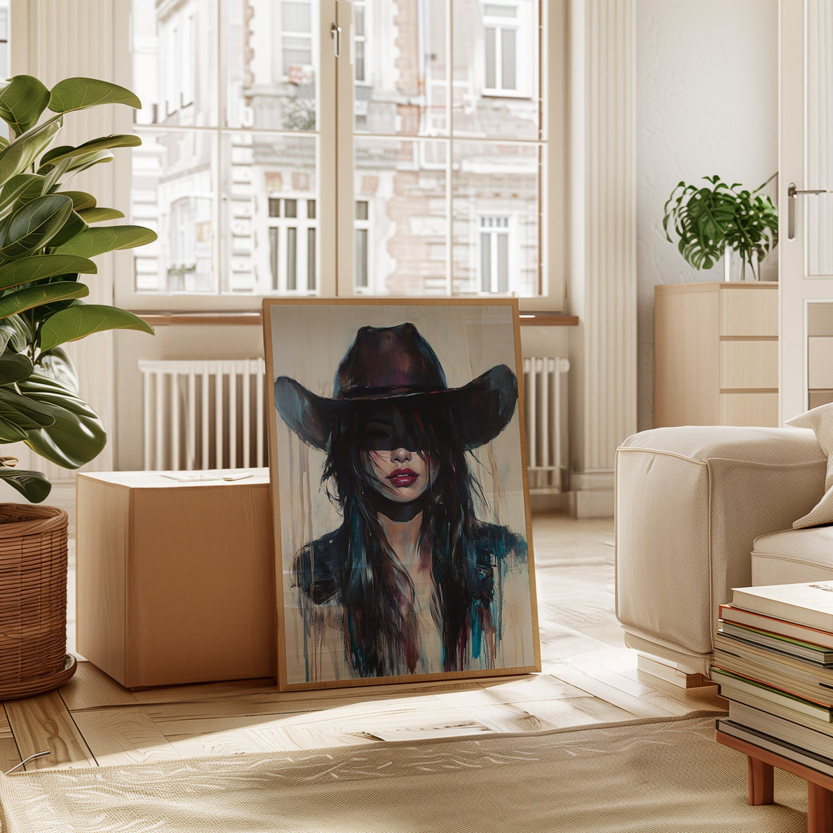 Mystic Cowgirl Canvas – Moody Western Woman Wall Art - Quarter Circle AK Boutique
