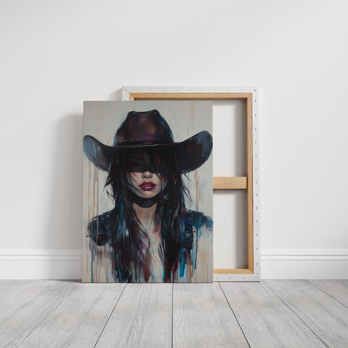 Mystic Cowgirl Canvas – Moody Western Woman Wall Art - Quarter Circle AK Boutique