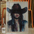 Mystic Cowgirl Canvas – Moody Western Woman Wall Art - Quarter Circle AK Boutique