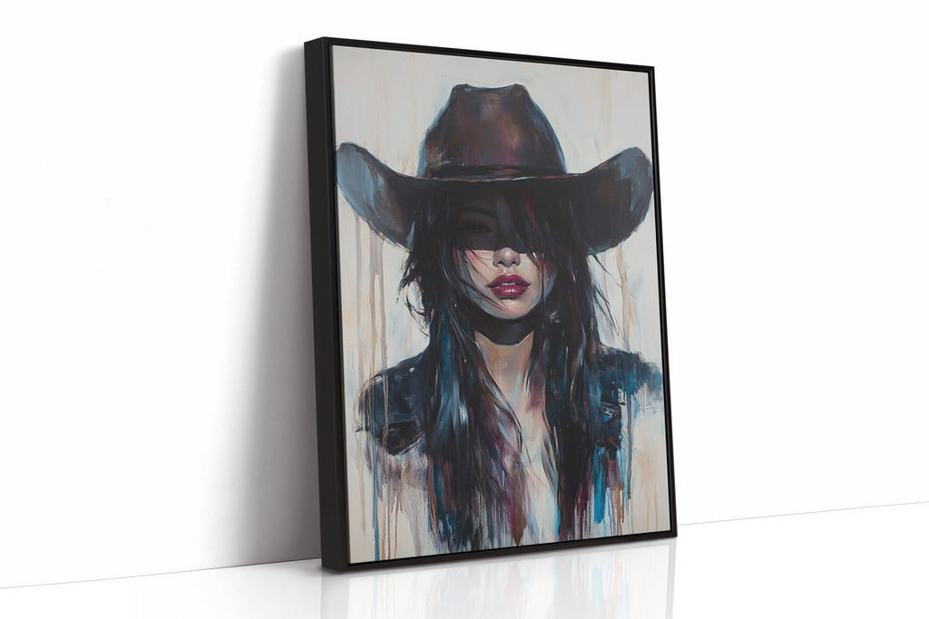 Mystic Cowgirl Canvas – Moody Western Woman Wall Art - Quarter Circle AK Boutique