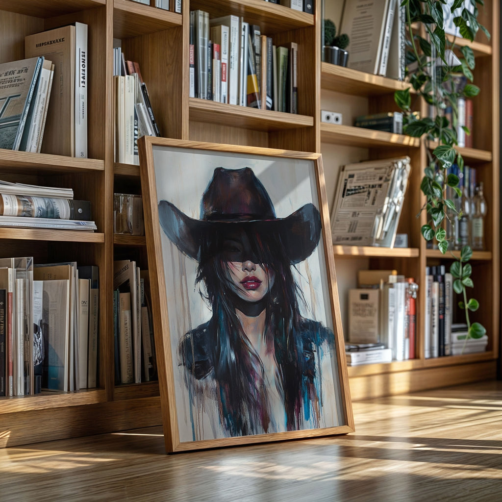Mystic Cowgirl Canvas – Moody Western Woman Wall Art - Quarter Circle AK Boutique