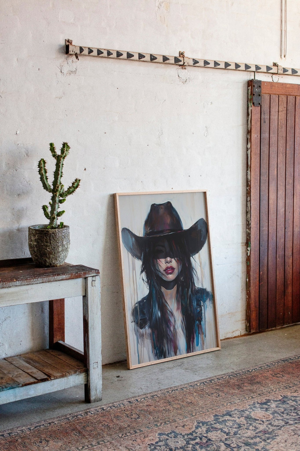 Mystic Cowgirl Canvas – Moody Western Woman Wall Art - Quarter Circle AK Boutique