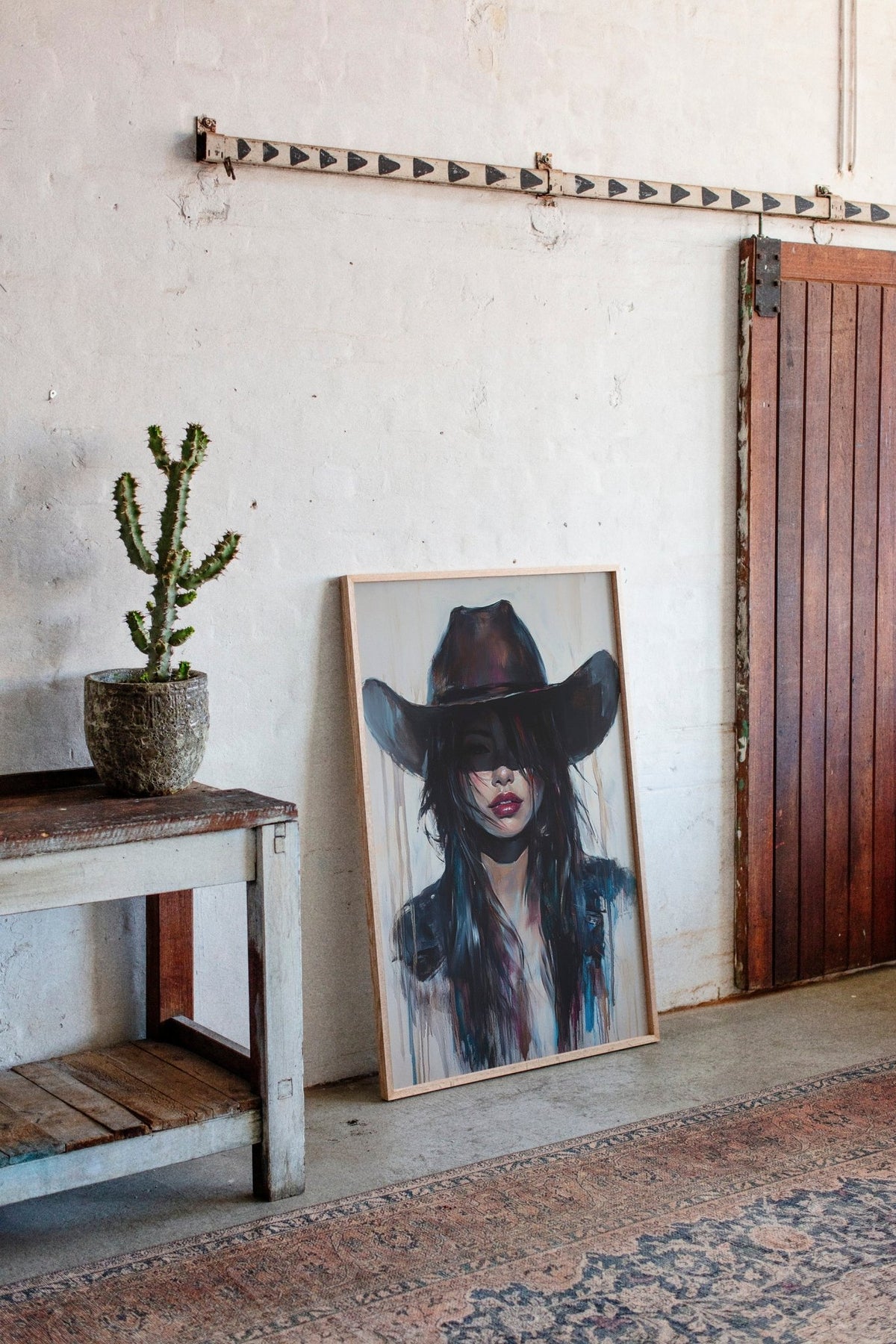 Mystic Cowgirl Canvas – Moody Western Woman Wall Art - Quarter Circle AK Boutique